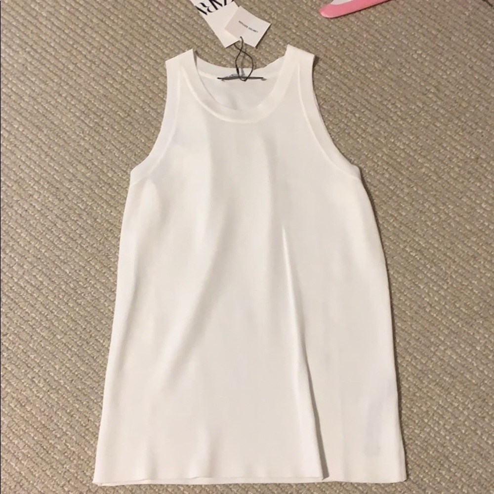 Zara size Large white tank top.